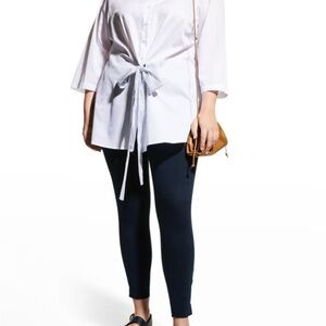 Harshman white tunic Mariel cotton with belt NWT